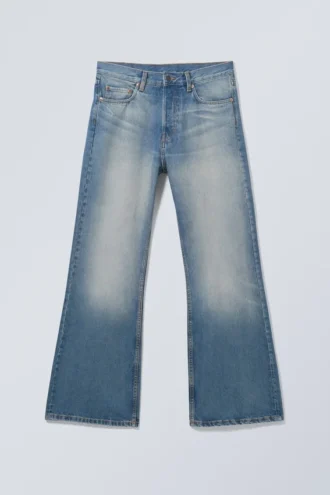 Time Loose Bootcut Jeans – Jackpot Blue – Mittelblau