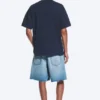 Toffs lockeres, kastenförmiges Fußball-T-Shirt – Dunkelblau