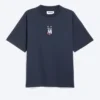 Toffs lockeres, kastenförmiges Fußball-T-Shirt – Dunkelblau