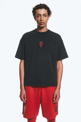 Toffs lockeres, kastenförmiges Fußball-T-Shirt – Off-Black Toffs lockeres, kastenförmiges Fußball-T-Shirt – Off-Black