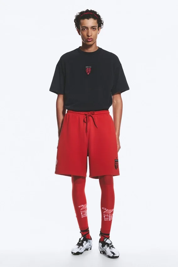 Toffs Relaxed Jersey Fußballshorts – Leuchtend Rot Toffs Relaxed Jersey Fußballshorts – Leuchtend Rot