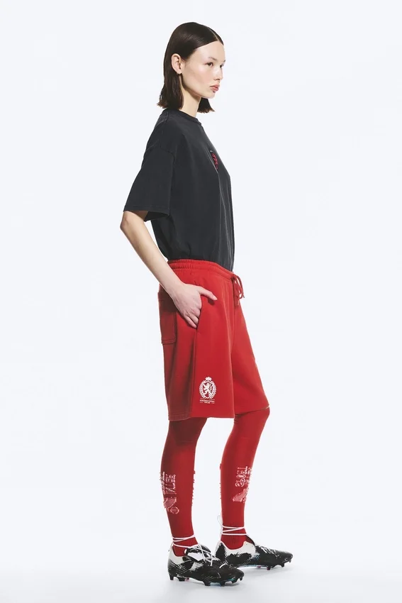 Toffs Relaxed Jersey Fußballshorts – Leuchtend Rot Toffs Relaxed Jersey Fußballshorts – Leuchtend Rot