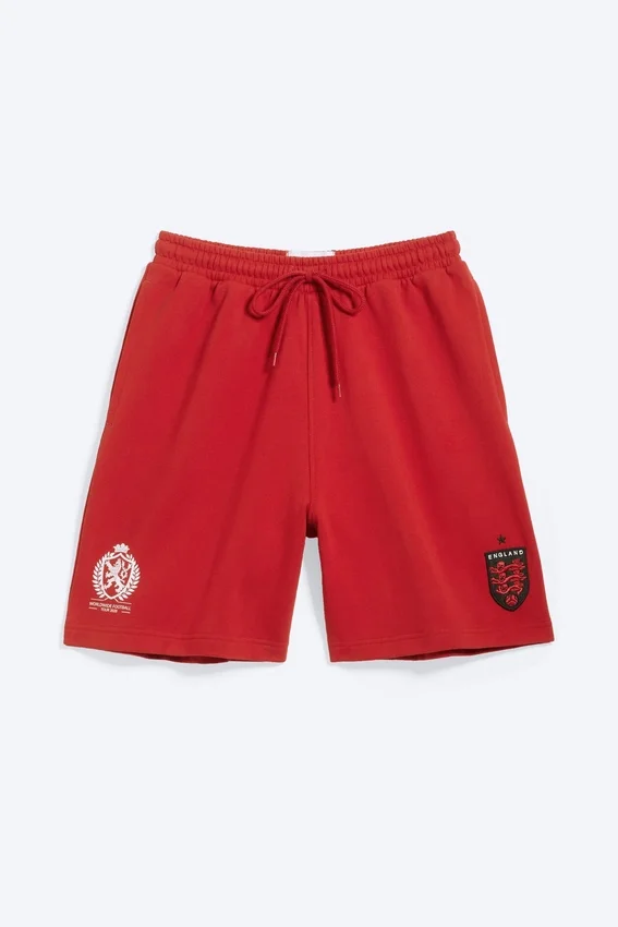 Toffs Relaxed Jersey Fußballshorts – Leuchtend Rot Toffs Relaxed Jersey Fußballshorts – Leuchtend Rot