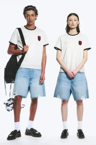 Toffs Slim Fit Fußball-T-Shirt – Weiß Toffs Slim Fit Fußball-T-Shirt – Weiß
