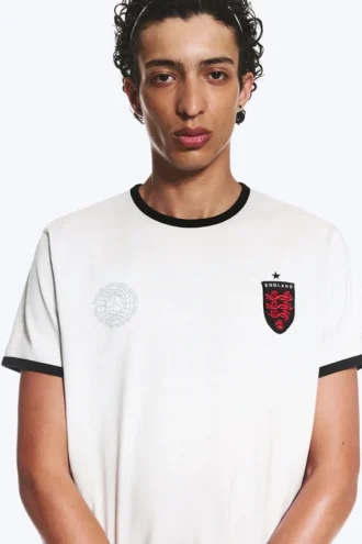 Toffs Slim Fit Fußball-T-Shirt – Weiß Toffs Slim Fit Fußball-T-Shirt – Weiß