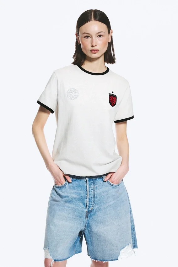 Toffs Slim Fit Fußball-T-Shirt – Weiß Toffs Slim Fit Fußball-T-Shirt – Weiß