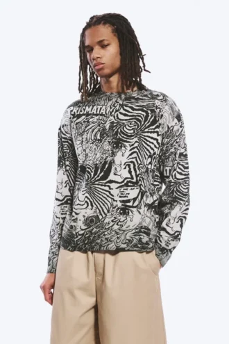 Tolles, kastenförmiges Langarmshirt mit Print – Dark Mole – Psychedelia Tolles, kastenförmiges Langarmshirt mit Print – Dark Mole – Psychedelia
