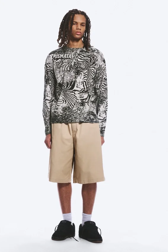 Tolles, kastenförmiges Langarmshirt mit Print – Dark Mole – Psychedelia Tolles, kastenförmiges Langarmshirt mit Print – Dark Mole – Psychedelia