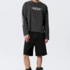 Tolles, kastenförmiges Langarmshirt mit Print – Dunkelgrau – Air Flame Tolles, kastenförmiges Langarmshirt mit Print – Dunkelgrau – Air Flame