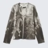 Tolles, kastenförmiges Langarmshirt mit Print – Dunkelgrau – Drachenprint Tolles, kastenförmiges Langarmshirt mit Print – Dunkelgrau – Drachenprint