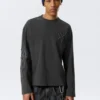 Tolles, kastenförmiges Langarmshirt mit Print – Dunkelgrau – Tristar Tolles, kastenförmiges Langarmshirt mit Print – Dunkelgrau – Tristar