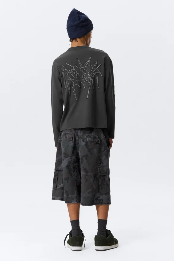Tolles, kastenförmiges Langarmshirt mit Print – Dunkelgrau – Tristar Tolles, kastenförmiges Langarmshirt mit Print – Dunkelgrau – Tristar
