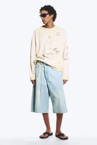 Tolles, kastenförmiges Langarmshirt mit Print – Light Dusty Mole – Sketch Tolles, kastenförmiges Langarmshirt mit Print – Light Dusty Mole – Sketch
