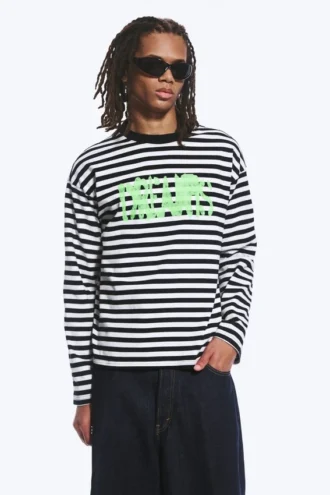 Tolles, kastenförmiges Langarmshirt mit Print – Schwarz-Weiß-Streifen – Dreams Tolles, kastenförmiges Langarmshirt mit Print – Schwarz-Weiß-Streifen – Dreams