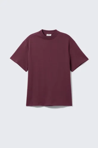 Tolles T-Shirt aus schwerem Stoff – Dunkelrosa