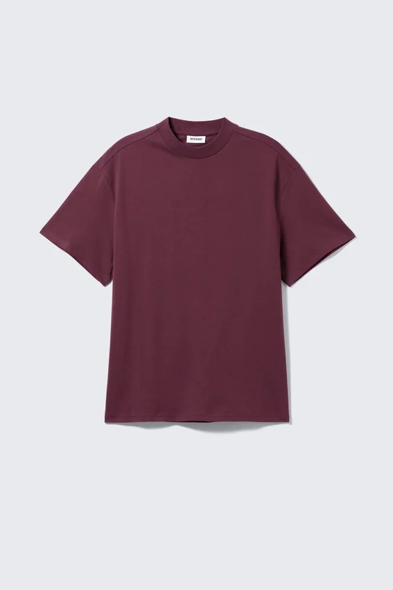 Tolles T-Shirt aus schwerem Stoff – Dunkelrosa Tolles T-Shirt aus schwerem Stoff – Dunkelrosa