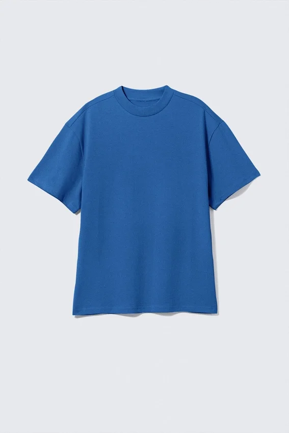Tolles T-Shirt aus schwerem Stoff – Hellblau Tolles T-Shirt aus schwerem Stoff – Hellblau