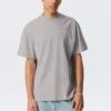 Tolles T-Shirt aus schwerem Stoff – Hellstaubgrau Tolles T-Shirt aus schwerem Stoff – Hellstaubgrau