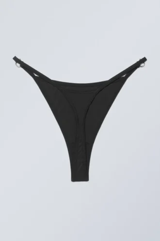 Tori Piercing Tanga-String – Schwarz