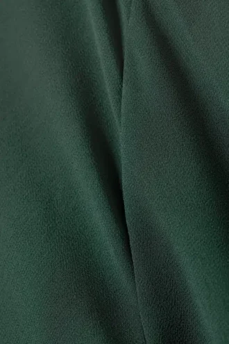 Transparente, asymmetrische Langarmbluse – Petrol