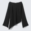 Transparente, asymmetrische Langarmbluse – Schwarz Transparente, asymmetrische Langarmbluse – Schwarz