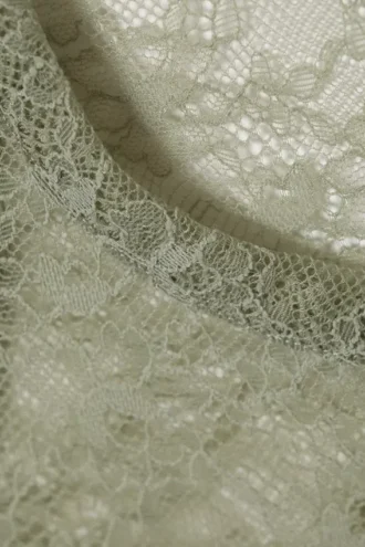 Transparentes, ärmelloses Spitzen-Tanktop – Khaki-Grün Transparentes, ärmelloses Spitzen-Tanktop – Khaki-Grün