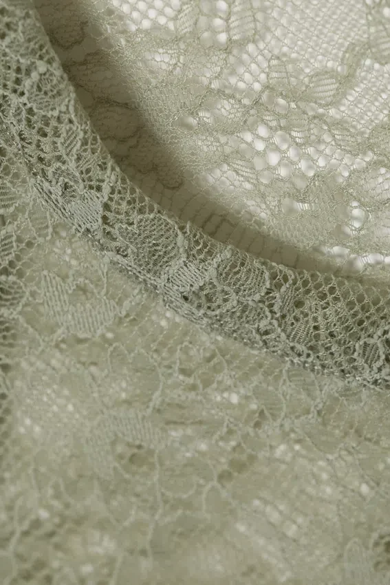 Transparentes, ärmelloses Spitzen-Tanktop – Khaki-Grün Transparentes, ärmelloses Spitzen-Tanktop – Khaki-Grün