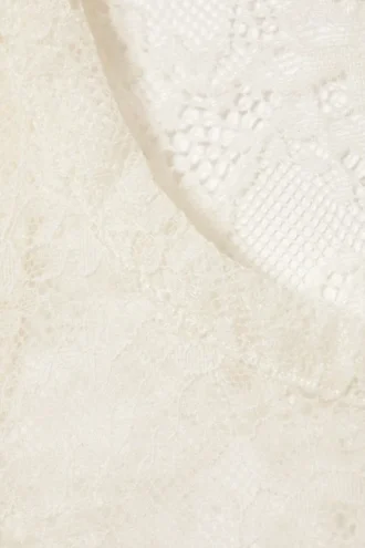Transparentes, ärmelloses Spitzen-Tanktop – Off-White Transparentes, ärmelloses Spitzen-Tanktop – Off-White