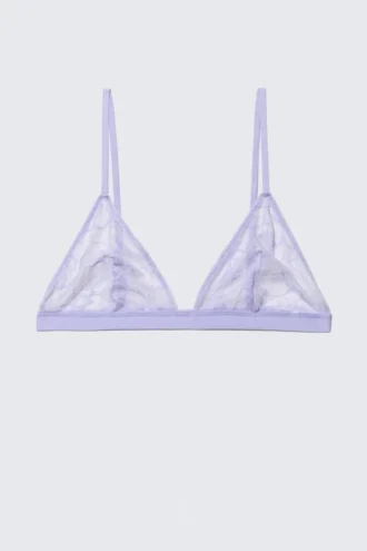 Triangel-BH aus gewellter Spitze – Helllila