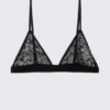 Triangel-BH aus gewellter Spitze – Schwarz Triangel-BH aus gewellter Spitze – Schwarz