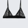 Triangel-BH aus gewellter Spitze – Schwarz Triangel-BH aus gewellter Spitze – Schwarz