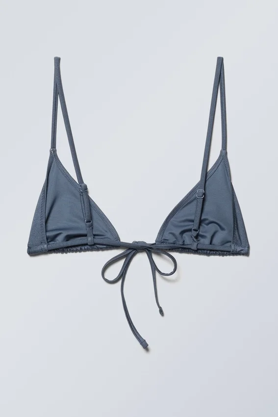 Triangel-Bikini-Oberteil – Blau schimmernd Triangel-Bikini-Oberteil – Blau schimmernd