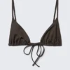 Triangel-Bikini-Oberteil – Dunkelbraun Triangel-Bikini-Oberteil – Dunkelbraun