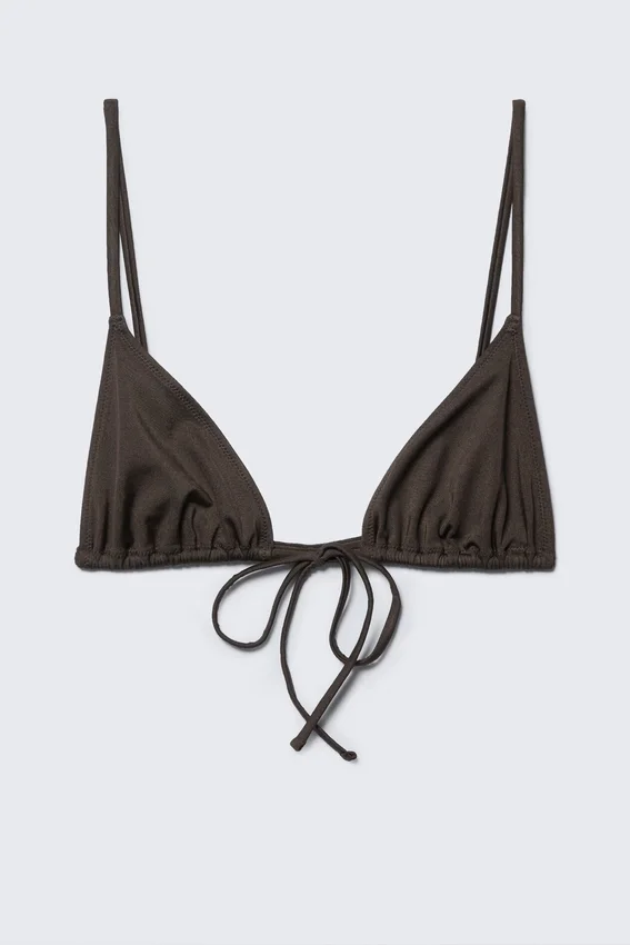 Triangel-Bikini-Oberteil – Dunkelbraun Triangel-Bikini-Oberteil – Dunkelbraun