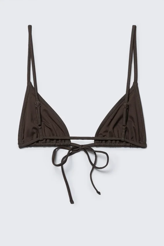Triangel-Bikini-Oberteil – Dunkelbraun Triangel-Bikini-Oberteil – Dunkelbraun