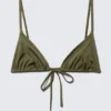 Triangel-Bikini-Oberteil – Dunkelgrün – Schimmer Triangel-Bikini-Oberteil – Dunkelgrün – Schimmer