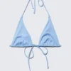 Triangel-Bikini-Oberteil mit Trägern – Hellblau Triangel-Bikini-Oberteil mit Trägern – Hellblau