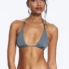 Triangel-Bikini-Oberteil mit Trägern – Staubiges Mittelblau Triangel-Bikini-Oberteil mit Trägern – Staubiges Mittelblau