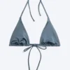 Triangel-Bikini-Oberteil mit Trägern – Staubiges Mittelblau Triangel-Bikini-Oberteil mit Trägern – Staubiges Mittelblau