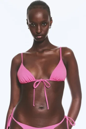 Triangel-Bikini-Oberteil – Rosa