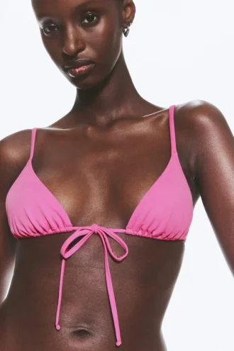 Triangel-Bikini-Oberteil – Rosa