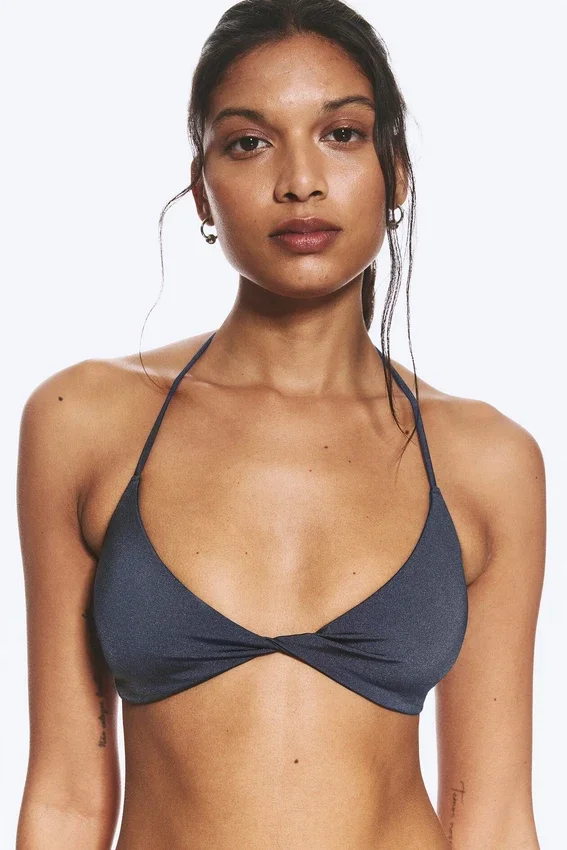 Turn Halter-Bikini-Oberteil – Dunkelblau Turn Halter-Bikini-Oberteil – Dunkelblau