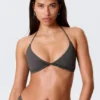 Turn Halter-Bikini-Oberteil – Dunkelgrau Turn Halter-Bikini-Oberteil – Dunkelgrau