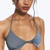 Turn Halter-Bikini-Oberteil – Dusty Blue – Shimmer Turn Halter-Bikini-Oberteil – Dusty Blue – Shimmer