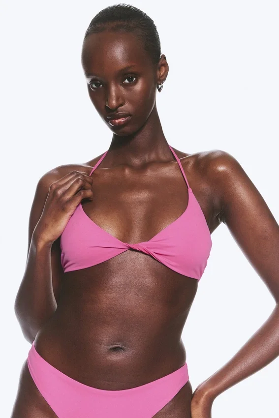Turn Halter-Bikini-Oberteil – Rosa Turn Halter-Bikini-Oberteil – Rosa