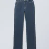 Twig Curve Mid Rise Slim Straight Jeans – Saphirblau – Dunkelblau Twig Curve Mid Rise Slim Straight Jeans – Saphirblau – Dunkelblau