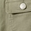 Twill-Hose mit niedriger Taille und Bootcut-Schnitt – Khaki-Grün