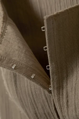 Twill-Korsett-Oberteil mit quadratischem Ausschnitt – Dark Mole Twill-Korsett-Oberteil mit quadratischem Ausschnitt – Dark Mole