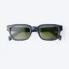 Unisex-Sonnenbrille mit markantem rechteckigem Rahmen – Staubiges Hellgrau Unisex-Sonnenbrille mit markantem rechteckigem Rahmen – Staubiges Hellgrau