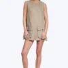 Utility-Minikleid aus Baumwoll-Canvas – Beige Utility-Minikleid aus Baumwoll-Canvas – Beige